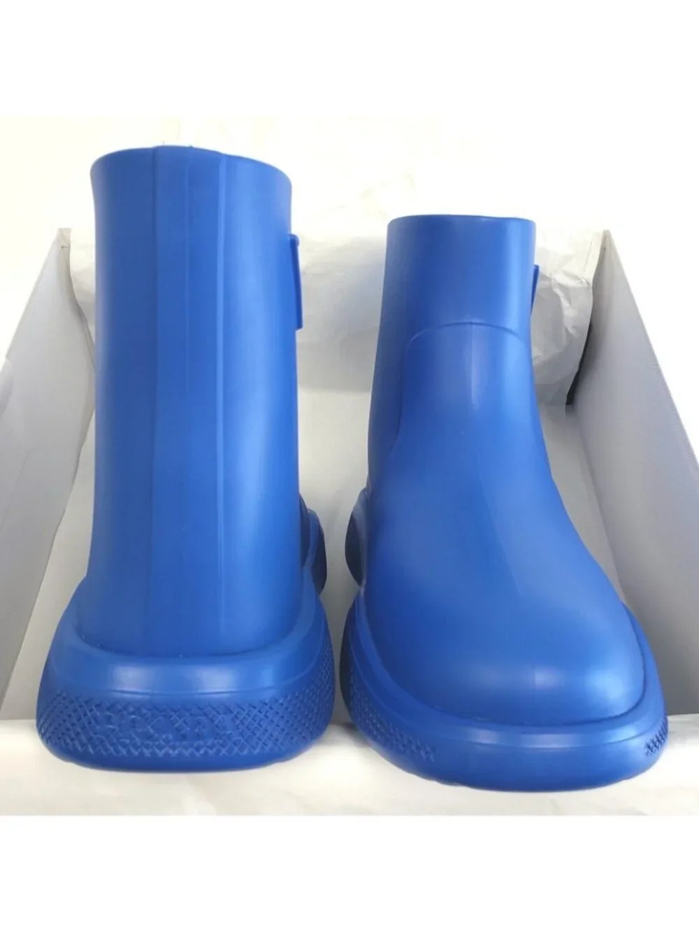 PRADA Mellow Men's Logo Ankle Rain Boots Blue Size 43 / US 10 - Italy Made